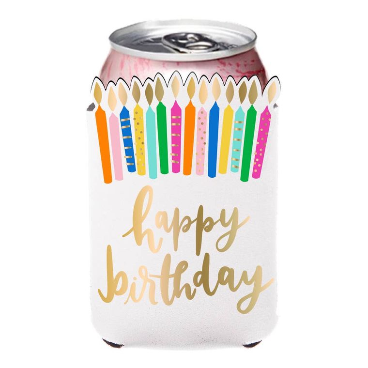 Can Covers | Happy Birthday Candles