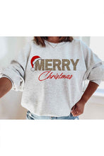 Load image into Gallery viewer, MERRY CHRISTMAS GRAPHIC PLUS SIZE SWEATSHIRT
