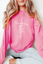 Load image into Gallery viewer, Faith Cross Easter Comfort Colors Long Sleeve
