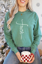 Load image into Gallery viewer, Faith Cross Easter Comfort Colors Long Sleeve
