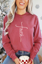 Load image into Gallery viewer, Faith Cross Easter Comfort Colors Long Sleeve
