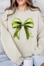 Load image into Gallery viewer, Grinchmas Coquette Bow Graphic Fleece Sweatshirts
