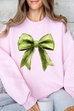 Load image into Gallery viewer, Grinchmas Coquette Bow Graphic Fleece Sweatshirts
