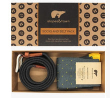 Load image into Gallery viewer, Gift Box Recycled Belt Philip Edition and Bamboo Socks
