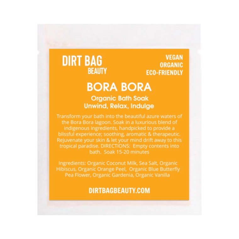 Bora Bora Organic Vegan Bath Soak Single use