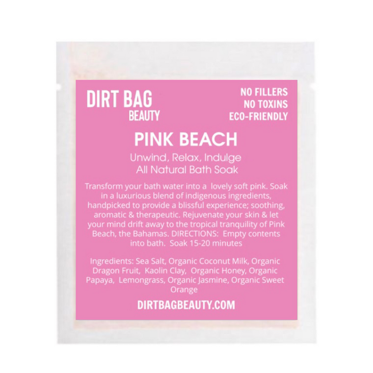 Pink Beach All Natural Bath Soak Single use