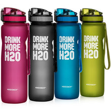 Load image into Gallery viewer, H2OCOACH - Drink More H2O Water Bottle - 36 oz. - Pink
